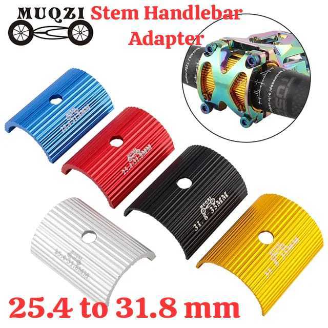Foto Muqzi Adaptor Handlebar Stang Steer Standar 25,4 untuk Stem Oversize 31,8 mm Sepeda 25.4mm to 31.8mm