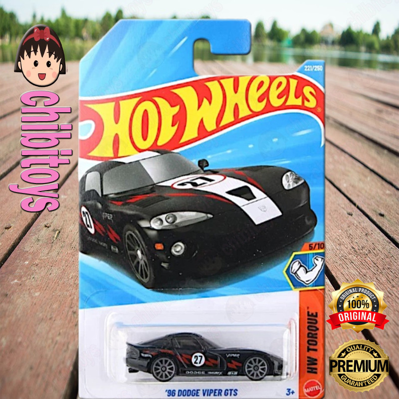 Hot Wheels 96 Dodge Viper GTS Hitam Diecast Mobil Sport Coupe