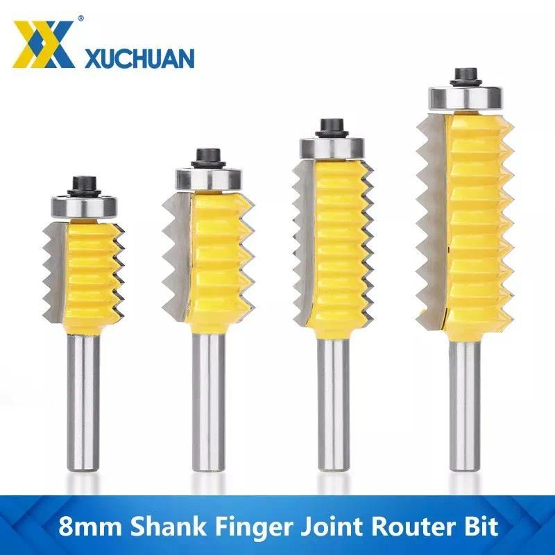 Finger Joint Router Bit 8mm Shank Tenon Cutter Raised Panel V Joint Router Bit for Wood Tenon Woodwo
