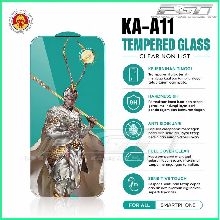 PGT- KA-A11 TEMPERED GLASS CLEAR MONKEY KING FOR ITEL A200 A100C CITY 100 ITEL A80 ITEL A70 A60 A60S