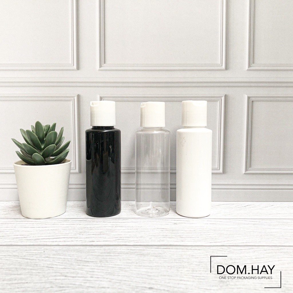 Botol Plastik Presstop Putih 100ml RF Dish Soap Sabun Body Hand Wash Shampoo Gel Oil Minyak Kemasan 