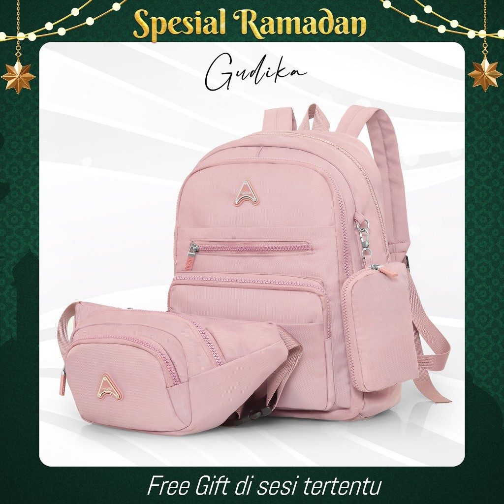 GUDIKA Bags 2206 - Everyday With Waterproof Backpack - Tas Ransel Wanita/Pria - Tas Punggung Wanita/