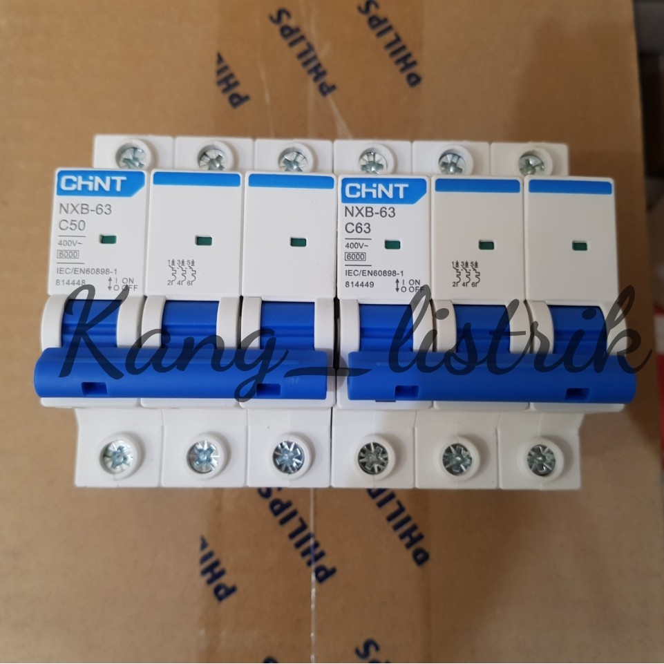 KIOSBERTHA OS MCB CHINT NXB-63 3PHASE / MCB 3PHASE Chint 4A 50A 63A