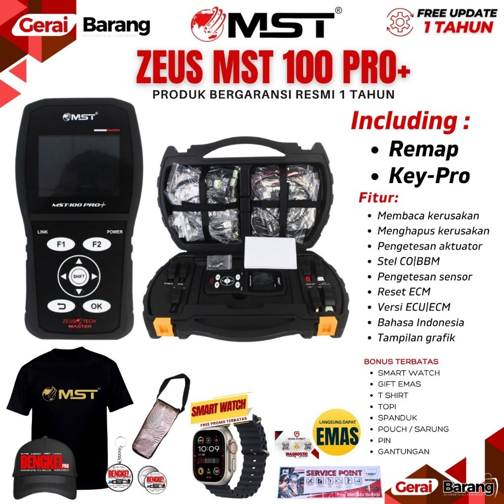 Scanner Motor Injeksi Universal MASTER ZEUS MST 100 PRO PLUS