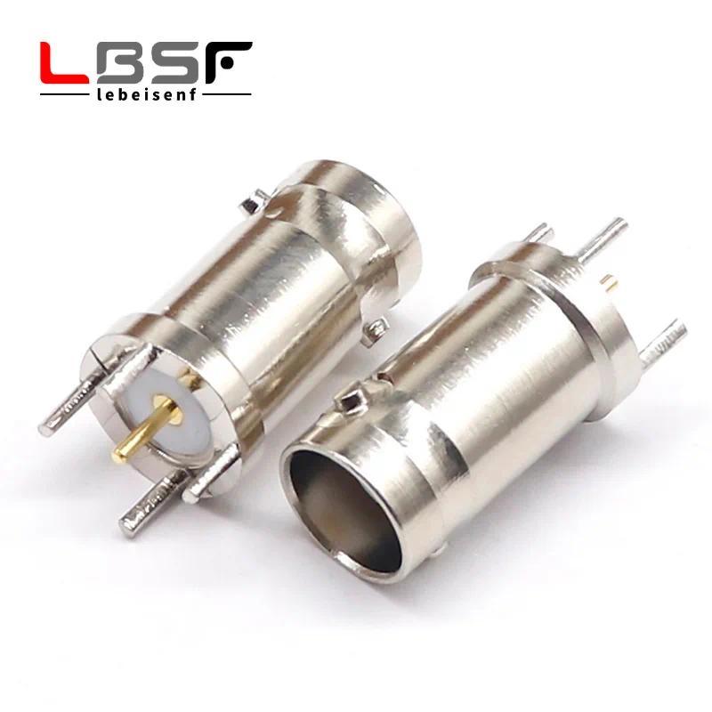 BNC-KE copper BNC/Q9 female PCB soldering board straight plug BNC connector four-legged soldering bo