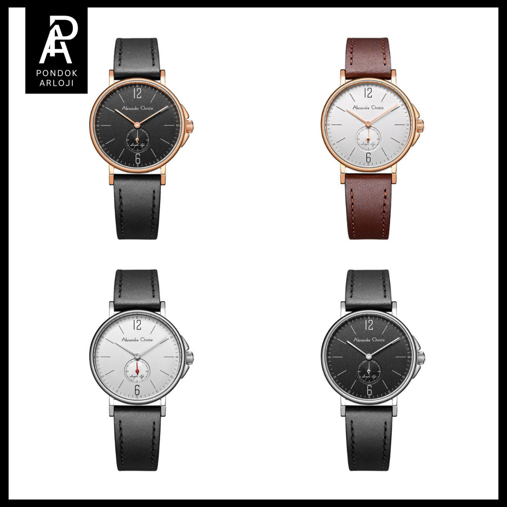 ORIGINAL Jam Tangan Wanita Alexandre Christie AC 8458 / ac8458 / 8458 Leather Garansi 1 Tahun