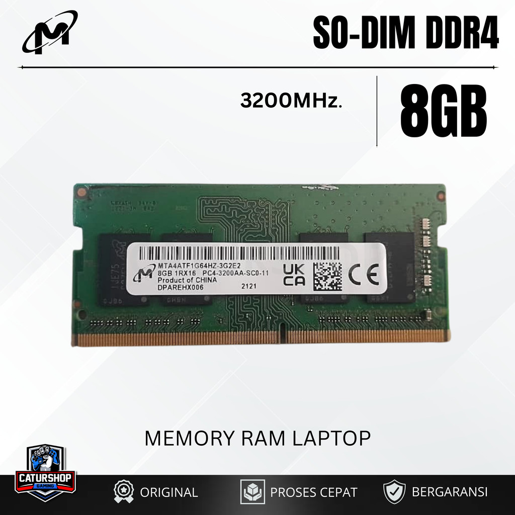 RAM Sodim Laptop DDR4 8GB 3200 MHz | RAM Laptop Second | RAM Laptop Bekas | RAM Original Copotan | M