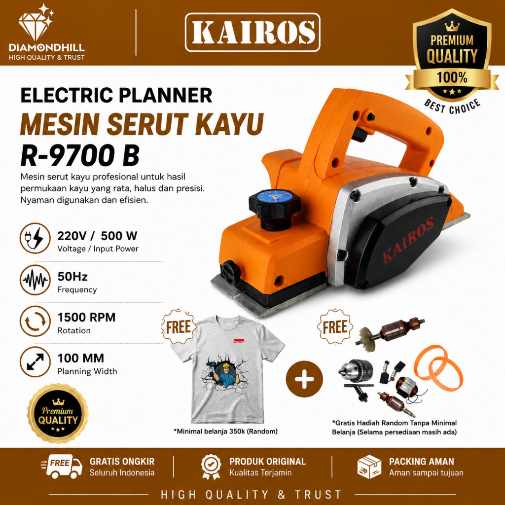 bly - PLANER TYPE MAKITA LISTRIK KAIROS KA-9700B – Mesin Serut Kayu / Mesin Ketam / Mesin serut List