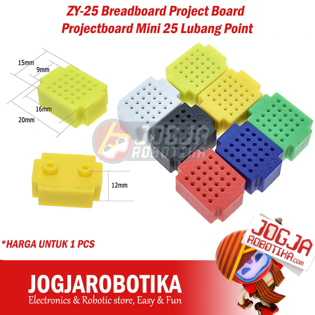 ZY-25 Breadboard Project Board Projectboard Mini 25 Lubang Point