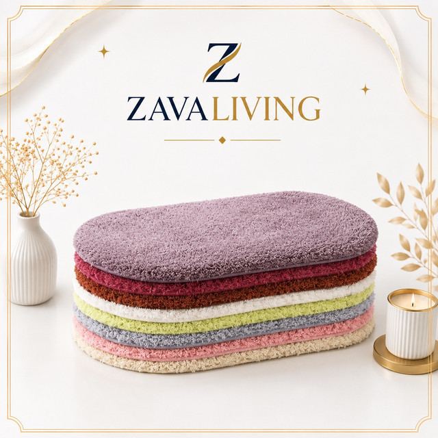 ZAVA LIVING KESET KAKI BULU MEWAH MARBLE GOLD / MEMORY FOAM MAT MARBLE CORAL / KESET KAKI RUMAH DAPU