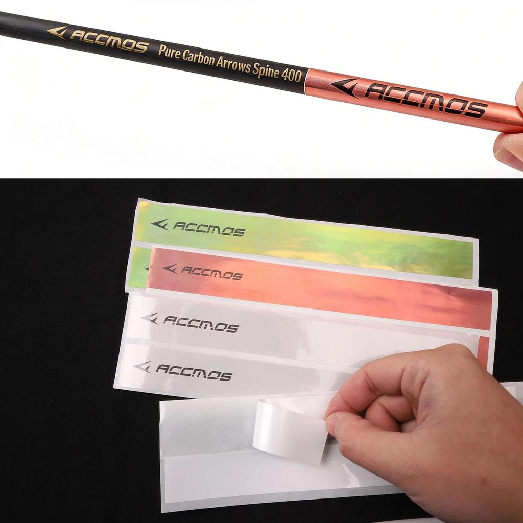 ACCMOS Laser film Arrow Shaft Stickers Wraps Colorful Arrow Wraps DIY Carbon Wooden Bamboo Aluminum 