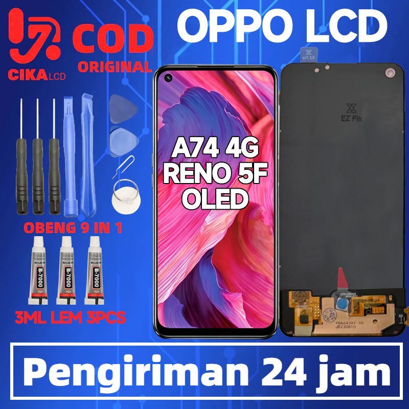 LCD TOUCHSCREEN OPPO OPPO A74 4G/RENO 5F OLED FINGERPRINT FUNGSI