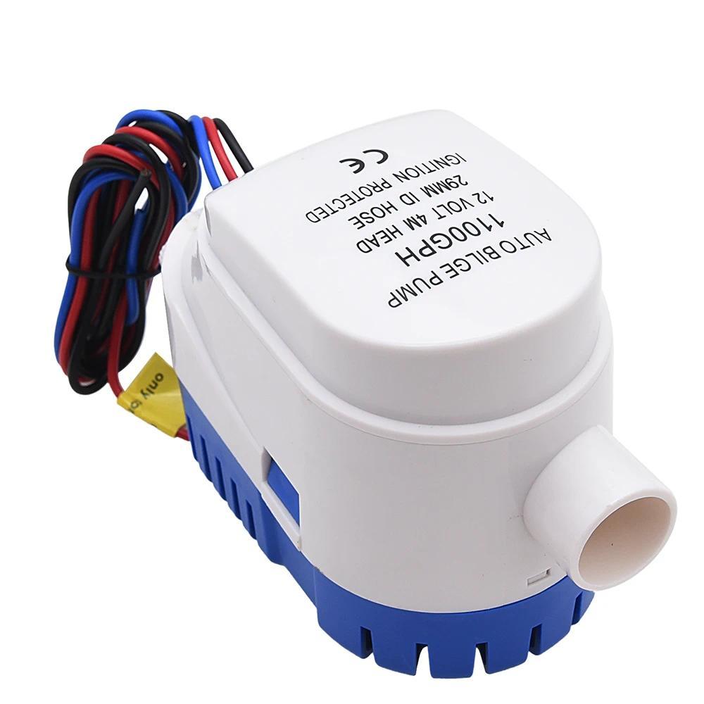 12V 1100GPH Bilge Pump Automatic Boat Bilge Pump 29mm Electric Submersible Bilge Pump Water Pump for