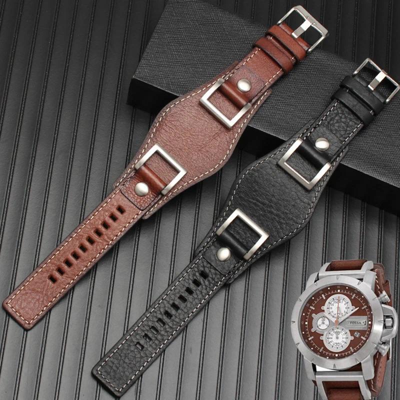 High Quality Vintage Bracelet Retro for Fossil JR1157 Brown Black Watchband Men Watch Accessories Co