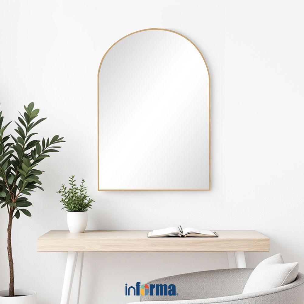 Informa Cermin Dinding Dekorasi Aluminium Arch 60x90 cm - Gold Cermin Hias Cermin Gantung Wall Mirro