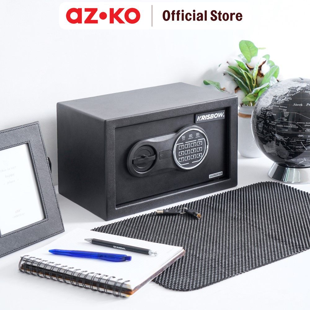 AZKO Krisbow Brankas Besi Digital V2 Safe Box Brangkas Safety Box Tempat Barang Berharga Berangkas