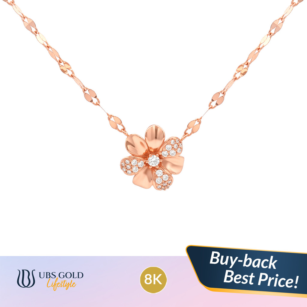 UBS Gold - Kalung Emas Millie Molly Eternelle Flower - 8K - Ksk1440k