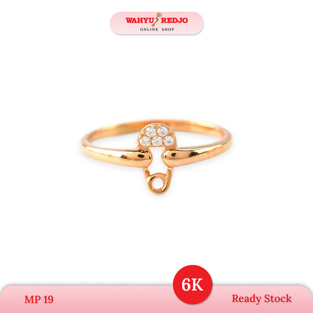CINCIN EMAS 6K MODEL PENITI VERTICAL EMAS ASLI 100% WAHYU REDJO (PMR)