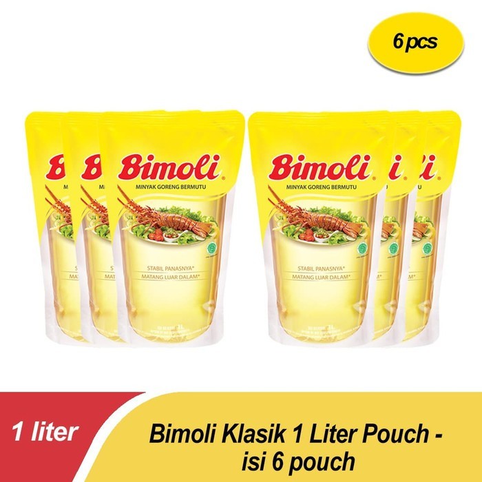 

6 PCS - Bimoli Klasik Pouch 1 Liter