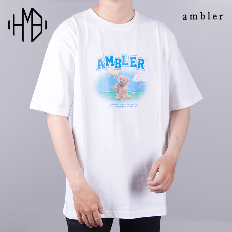 (COD) Ambler Korea Garden Bear Tee White