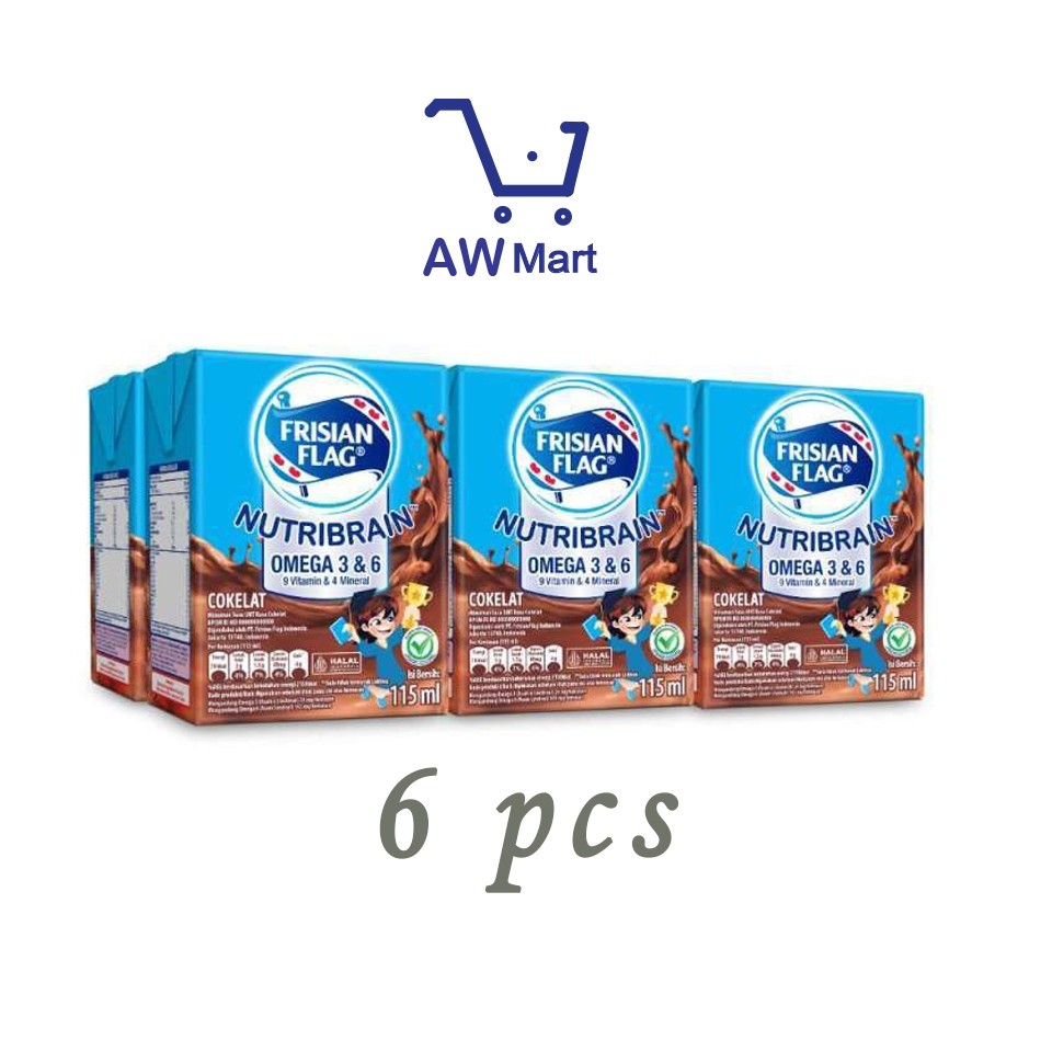 

6 PCS - FRISIAN FLAG UHT NUTRIBRAIN COKLAT 110ML X 6 PCS