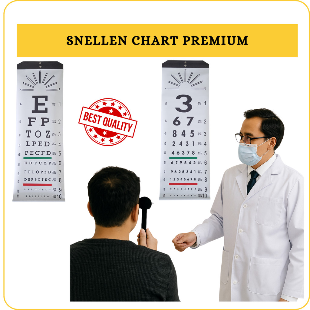 Alat Tes Mata Snellen Chart Manual Jarak Pandang 3 Meter (Kain/Banner) - Uji Visus Praktis