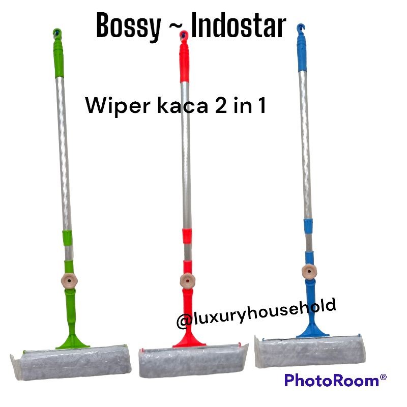 Alat pembersih kaca gagang panjang 2 in 1 /Pembersih kaca window wiper serbaguna