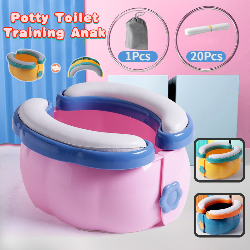 Potty Toilet Training Anak / Potty Travel Foam Seat / Bayi Potty Anak Portabel / WC Jongkok Pispot A