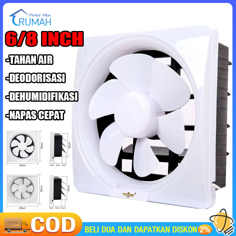 WALL EXHAUST HEXOS/HEKSOS FAN DINDING 10" (25 CM) EXHAUST FAN TEMBOK EXHAUST HEXOS/HEKSOS 10 INCH CE