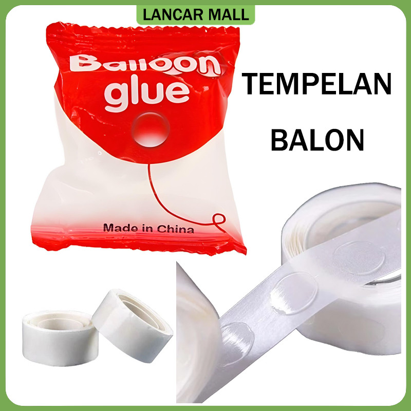 Perekat Ke Dinding Atap / Ulang Tahun Natal Christmas / Lem Balon 10 Roll Isi 1000