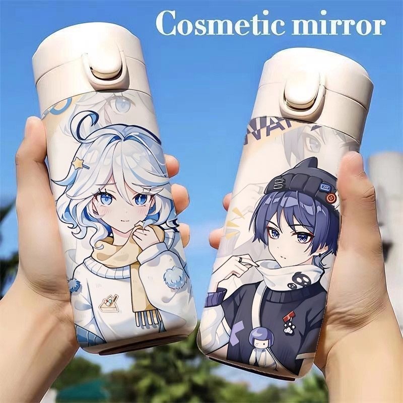 500ml Genshin Impact Thermo Bottle Stainless Steel Winter Funina Insulating Cup Portable Kawaii Anim