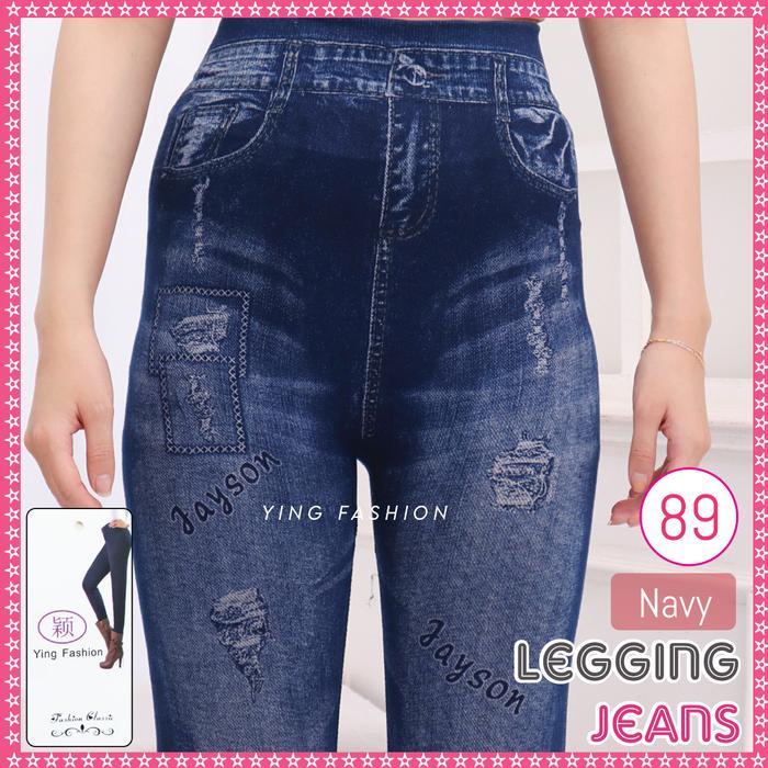 Celana Legging JEANS 89 / leging jeans denim wanita / Ying Fashion
