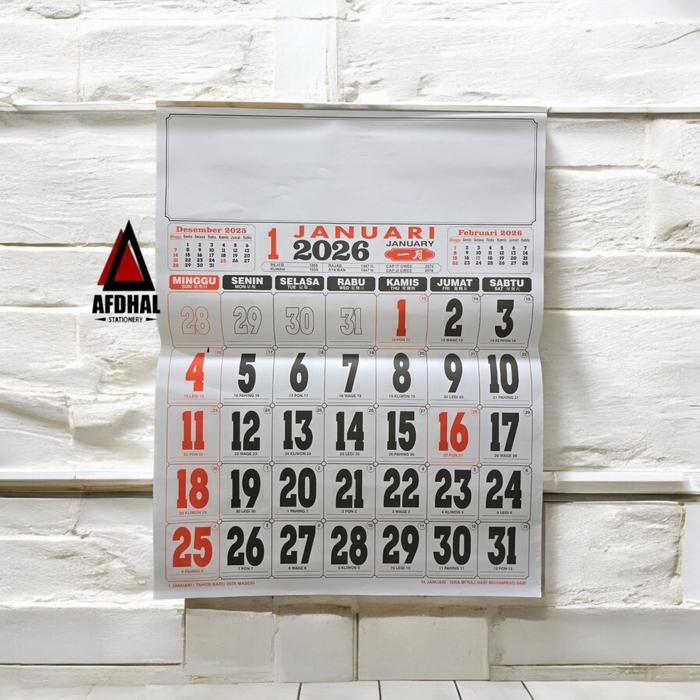 KALENDER DINDING ATAU KK JUMBO WARNA 2026 - KK JUMBO 70 GR