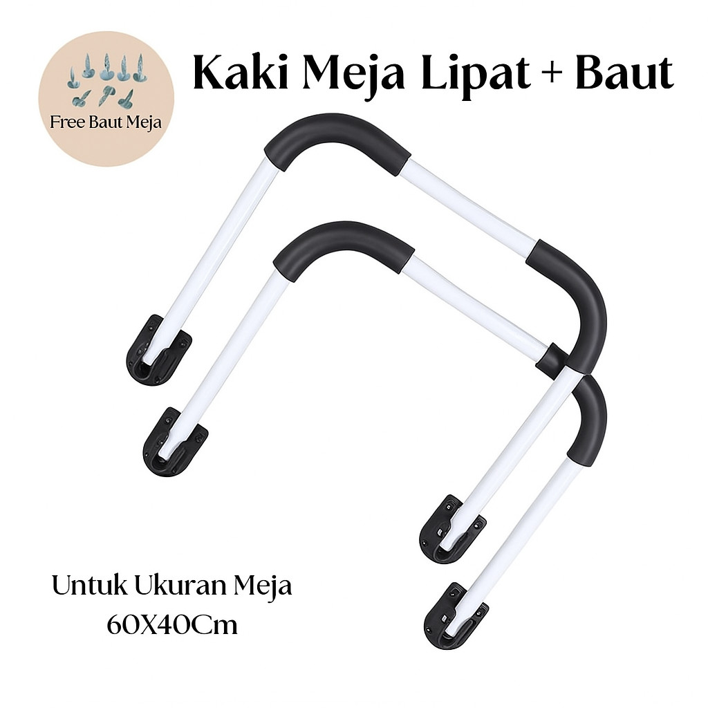 Kaki meja lipat laptop / Peretelan meja laptop / Sparepart Meja belajar
