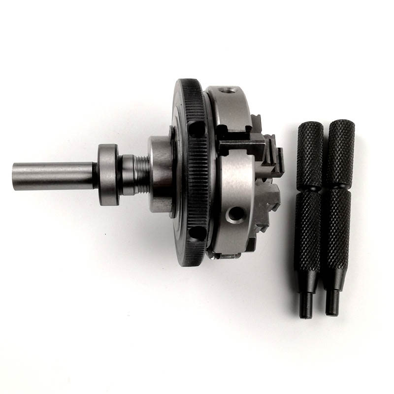 K02-63 63mm Mini 4 Jaw Reversible Self-Centering M14 Thread Mount Lathe Chuck With Lock Rods K02-63+