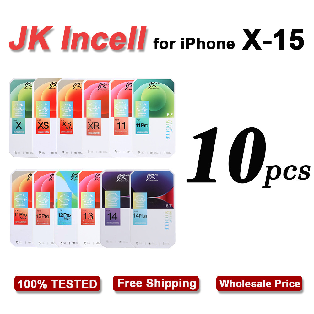 10 Pcs JK Incell for iPhone XR XS 11 Pro 12 13 14 CD Display Touch Digitizer Assembly Screen Replace