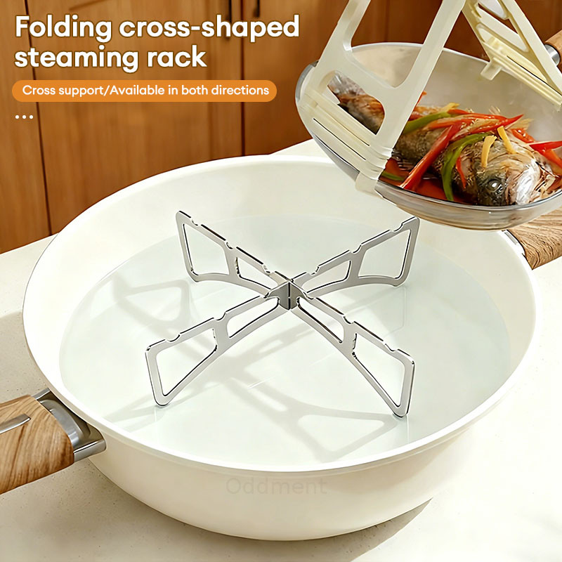 Alas Kukusan Stainless Steel Lipat / Dapat Dilipat Kaki Kukus odd