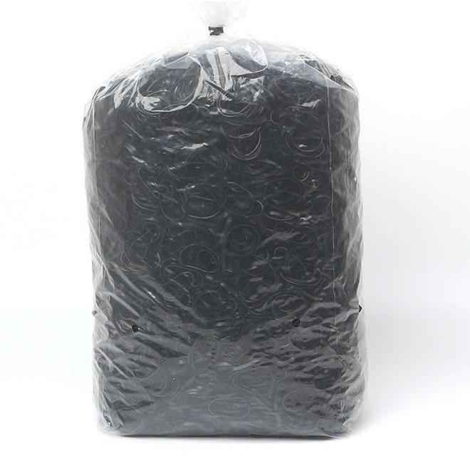 karet Jepang 1kg / ikat rambut karet jepang kiloan / kunciran rambut kiloan ukuran sedang - Hitam