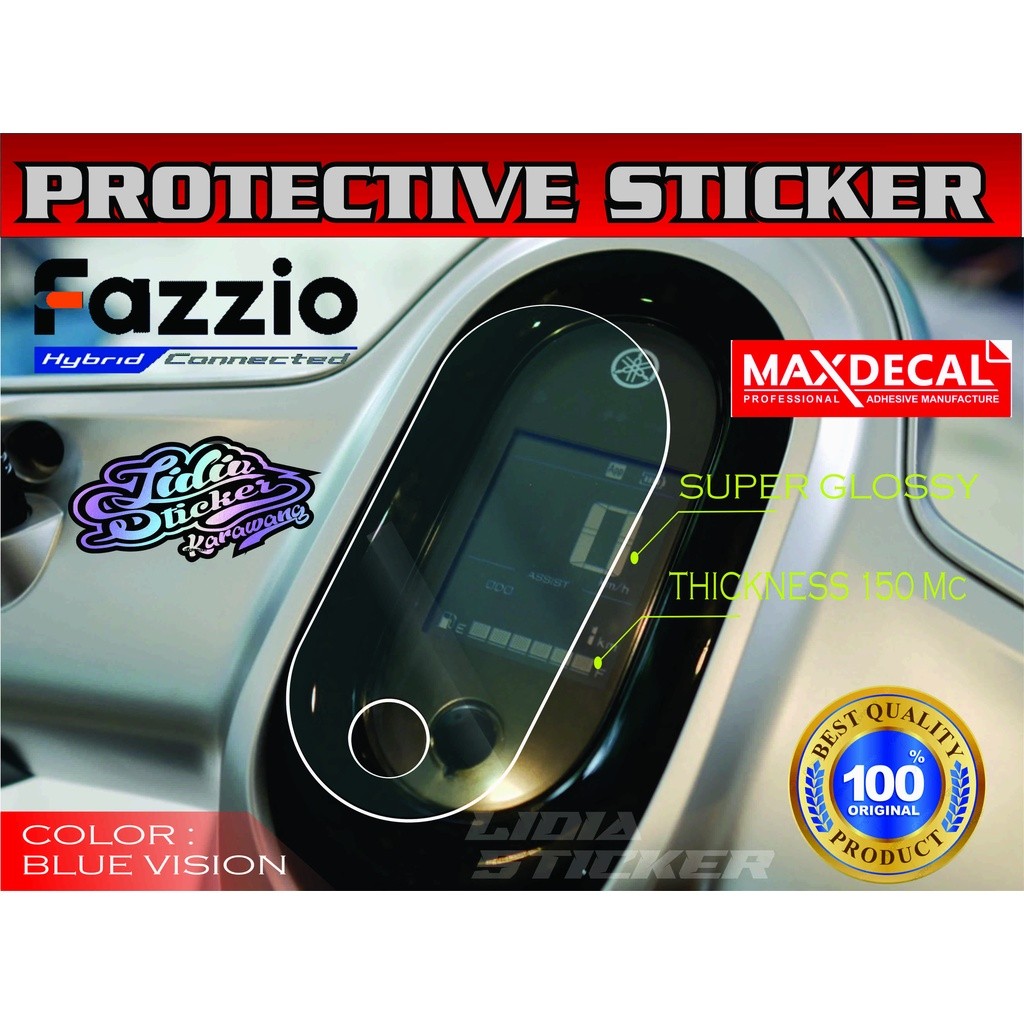 STIKER ANTI GORES SPEEDOMETER YAMAHA FAZZIO BAHAN MAXDECAL PPF