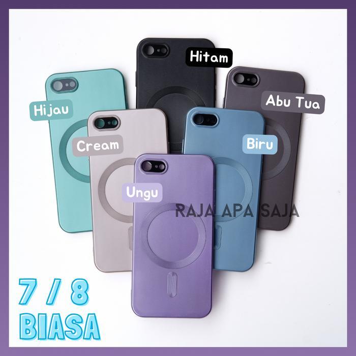 Softcase IP IP 7+ 8+ 7 8 Plus Magsafe Magnetic Casing Silicon IP - IP 7 / 8, Hitam
