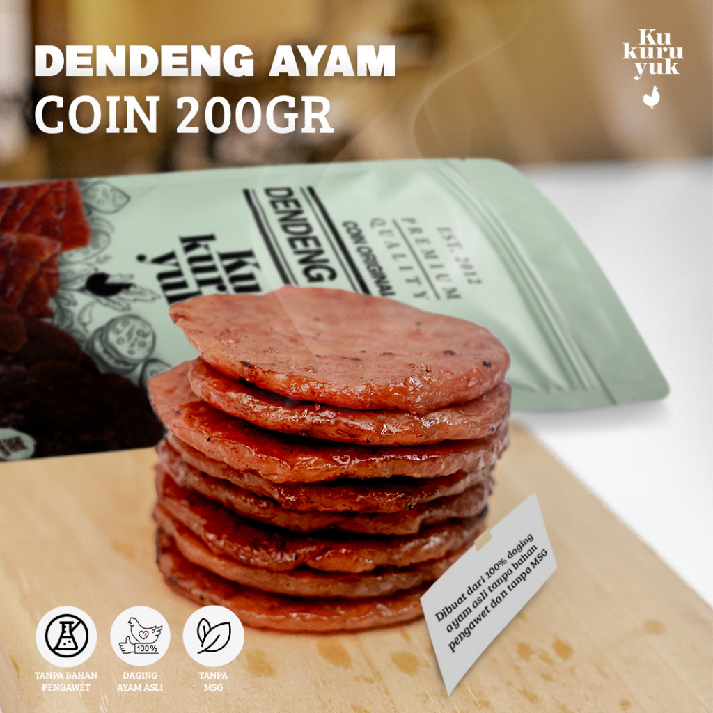 [PREMIUM COIN] Dendeng Kukuruyuk - Dendeng Ayam Coin 200 gram | Dendeng Ayam Kukuruyuk Coin |Dendeng