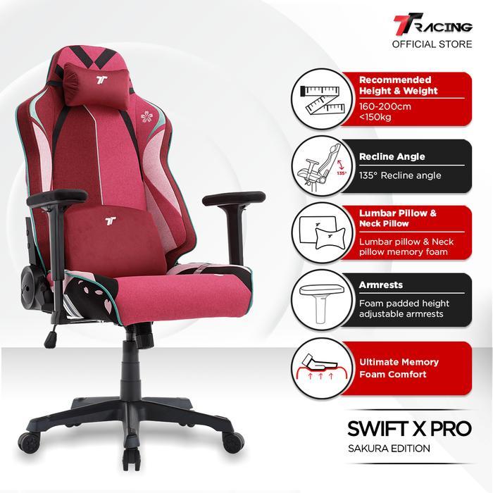 TTRacing Sakura Edition Swift X Pro Fabric Gaming Chair - Fabric Gaming Chair TTRACING SWIFT X PRO A
