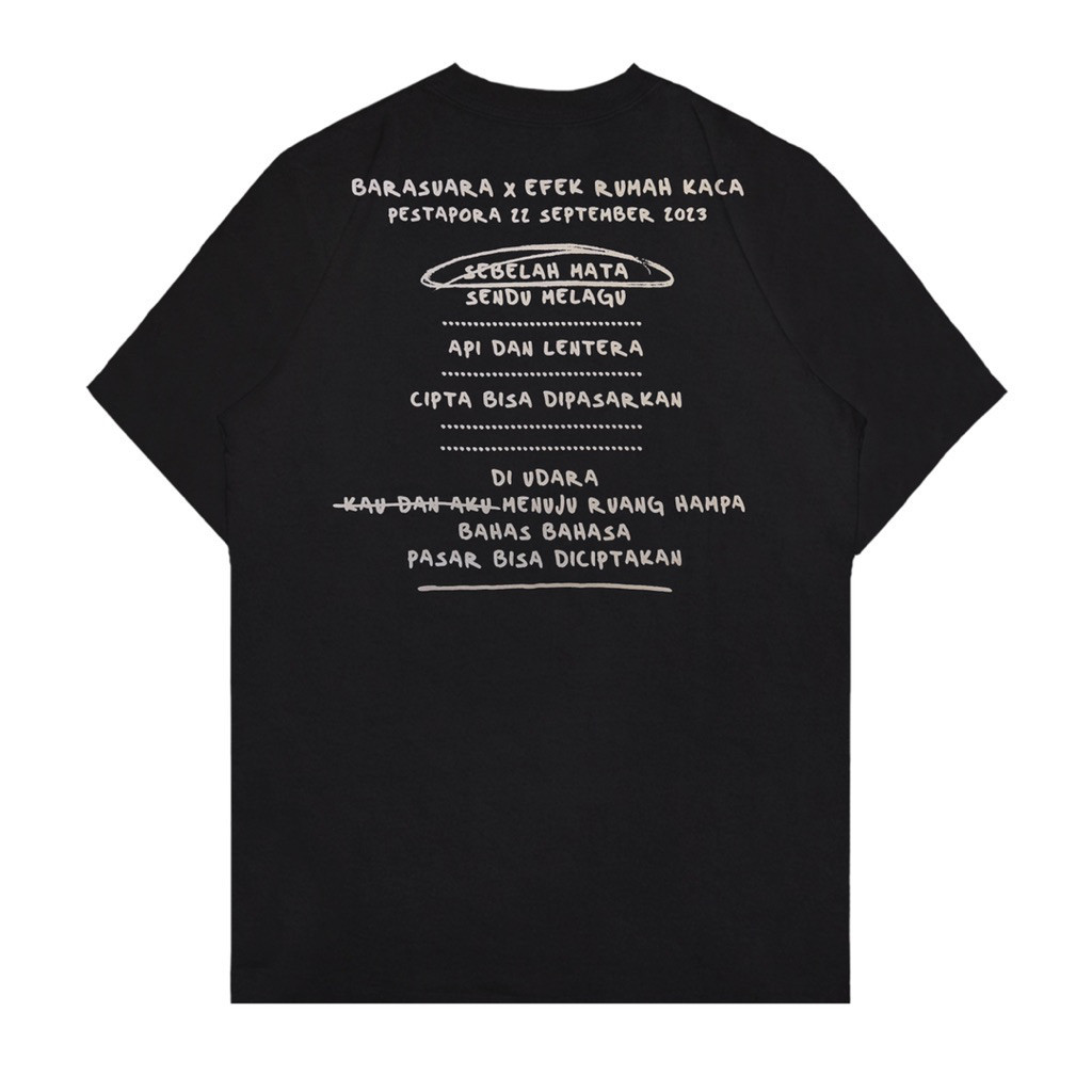 XtremeMerch Barasuara x Efek Rumah Kaca Oversized Kaos 100% Original Tshirt