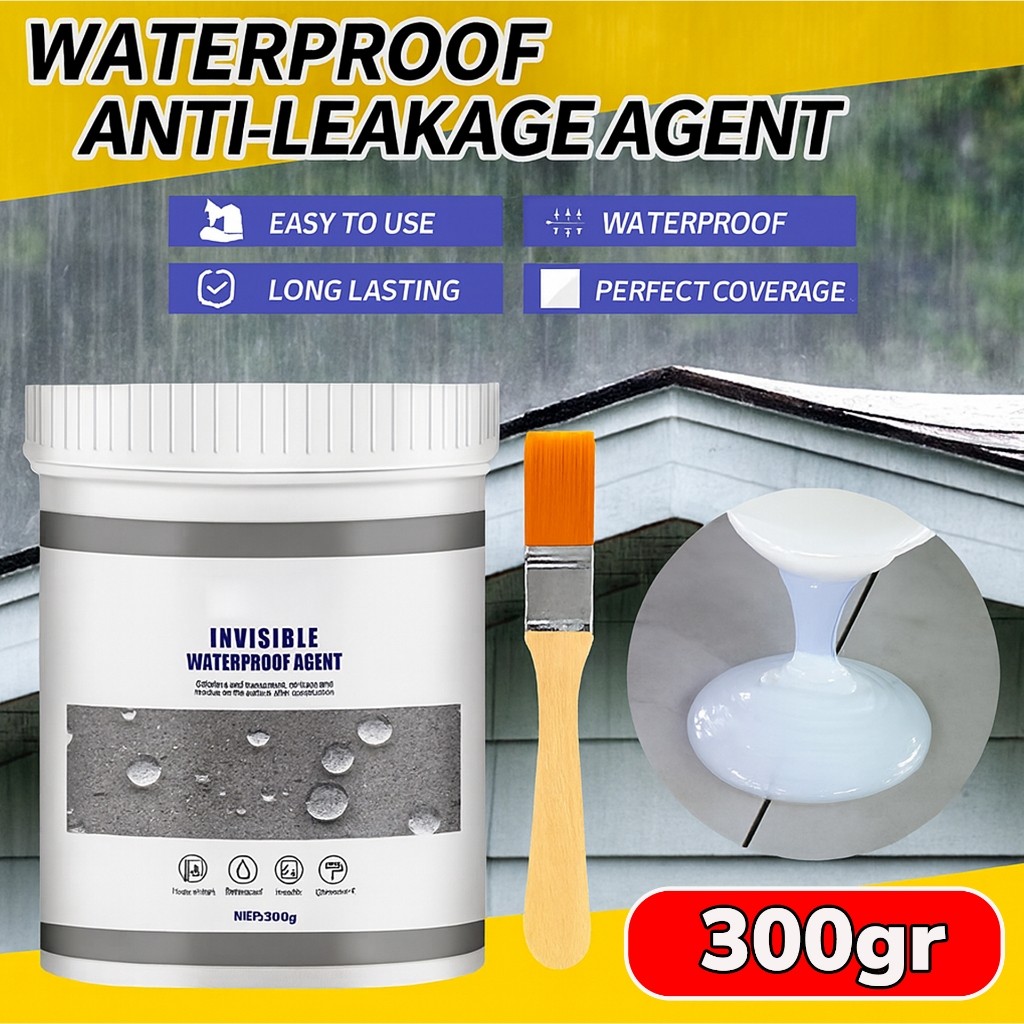 Lem Transparan 300gr Pelapis Anti Bocor Air Rembes Beton Dinding Tembok Genteng Asbes Waterproof Ins