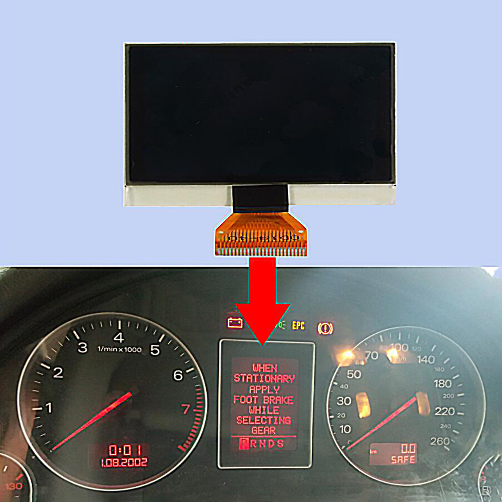 High Quallity LCD Display for Audi A4 B6 B7 Instrument Cluster Speedometer Screen with Short Ribbon 