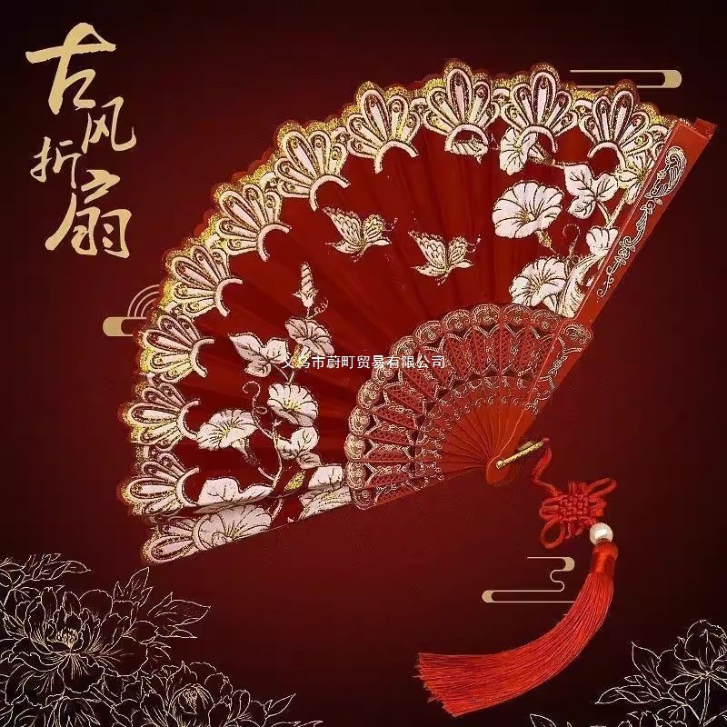 Kipas Lipat Gaya Cina Kipas Lipat Rumbai Cheongsam Gaya Kuno Wanita