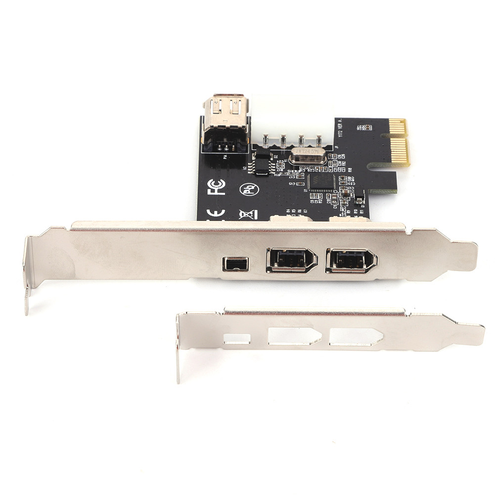 PCI-E 1X to 16X 1394 DV Video Capture Card Kits Desktop Computer PCI-E 1X 1394 Card with 6 Pin to 4 