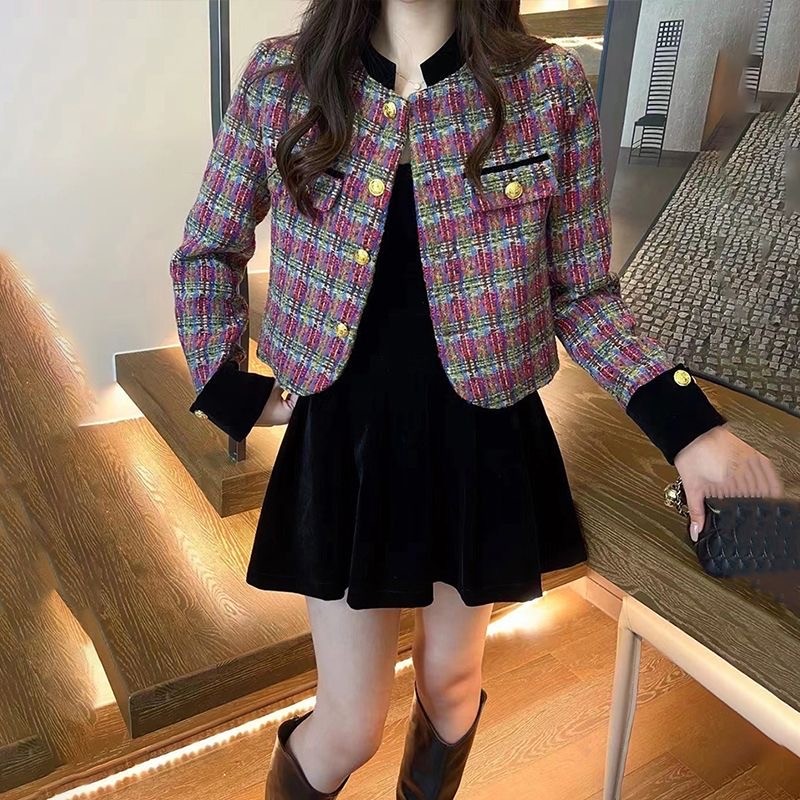 Blazer Kotak kotak Korea Wanita Stylish Elegan M701