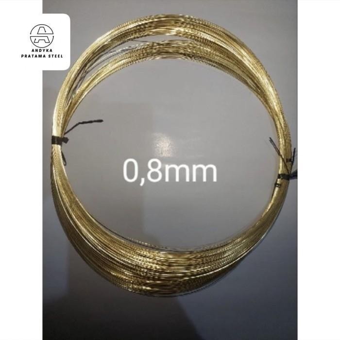 kawat kuningan uk 0,8mm per 0,5kg