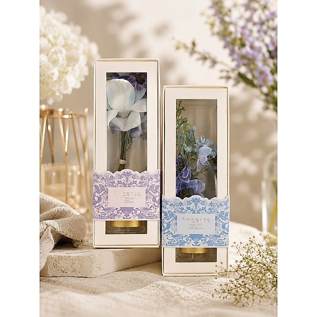 pengharum Ruangan Findense Flower Reed Diffuser – Jasmine Iris 200 ml